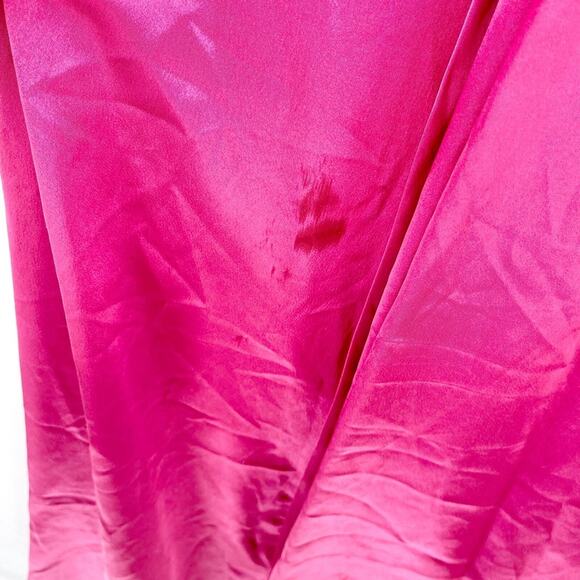 Vintage Jessica McClintock Evening Dress Women Size 8 Ruffled Barbie Pink Sleeve - Picture 7 of 8